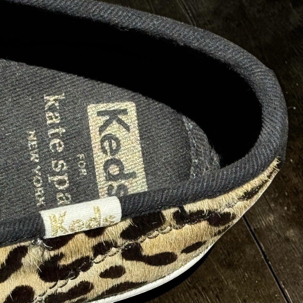 Keds x Kate Spade New York Double Decker Leopard Print Calf  Slip on sneakers 9 - Picture 16 of 16